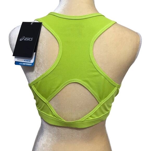 ASICS NWT Lime Green Sports Bra Women XS - Picture 4 of 11
